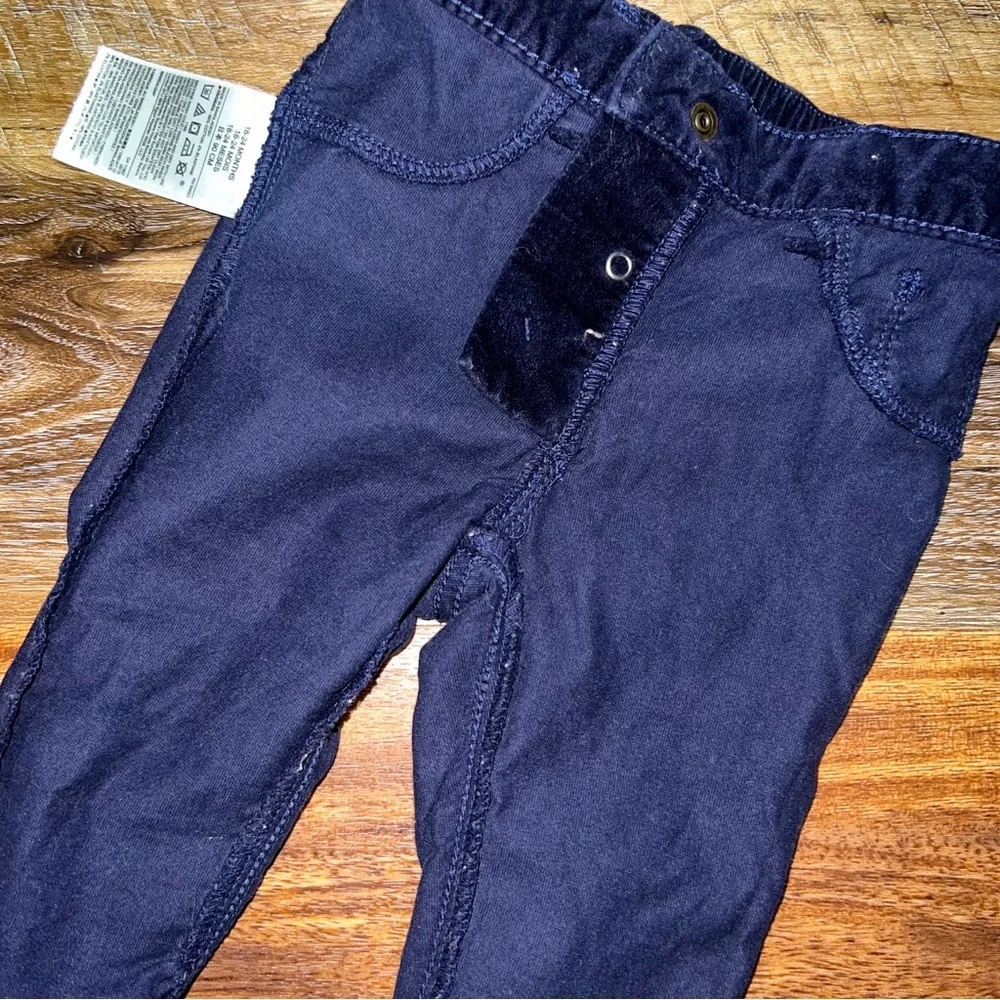 babyGAP Baby Girls Corduroy Jeggings Pants - Navy, Size 18-24M
